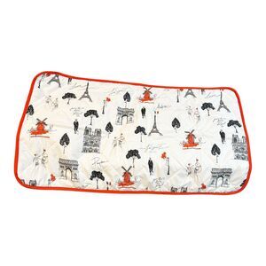 Karl Lagerfeld Set Of 2 Places In Paris King Pillow Shams NWOT Red Trim